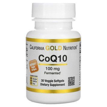 California Gold Nutrition, Коензим Q10, 100 мг, 30 рослинних капсул CGN-00943 фото