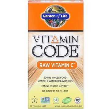 Garden of Life, Vitamin Code, вітамін C RAW, 500 мг, 120 веганських капсул GOL-11655 фото
