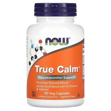 NOW Foods, True Calm, підтримка роботи нейромедіаторів, 90 капсул NOW-00155 фото