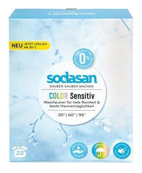 SODASAN, Органічний Порошок-концентрат пральний Color sensitiv, для білих і кольорових речей, 1 кг 5080 фото
