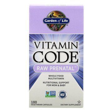 Garden of Life, Vitamin Code, RAW Prenatal, вітаміни для вагітних, 180 капсул GOL-11590 фото
