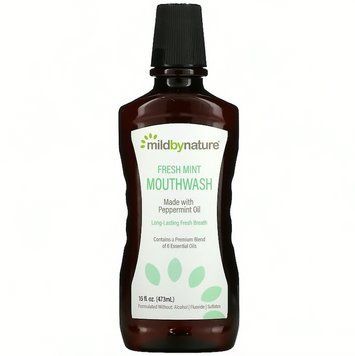 Mild By Nature, ополіскувач для рота, з олією перцевої м'яти, тривалої дії, свіжа м'ята, 473 мл MBN-01308 фото