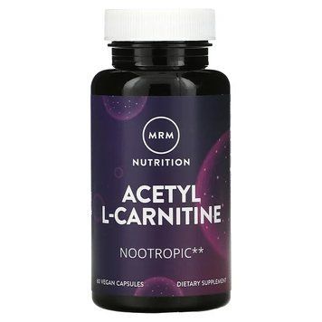MRM Nutrition, Nutrition, ацетил-L-карнітин, 60 веганських капсул MRM-85003 фото