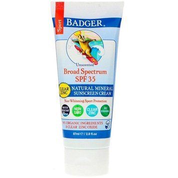Badger Company, натуральний мінеральний сонцезахисний крем, SPF 35, без запаху, 87 мл WSB-47115 фото