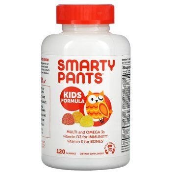 SmartyPants, добавка для дітей, мультивітаміни з омега-3, полуниця, банан, апельсин і лимон, 120 жувальних мармеладок SMA-00401 фото
