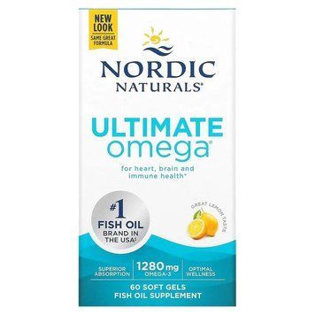 Nordic Naturals, Ultimate Omega, зі смаком лимона, 640 мг, 60 капсул NOR-01790 фото