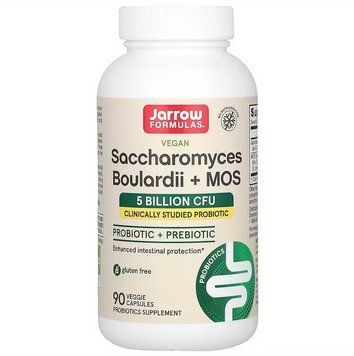 Jarrow Formulas, веганські сахароміцети буларді + МОС, 5 млрд КУО, 90 веганських капсул JRW-03004 фото