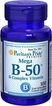 Puritan's Pride, Вітамін В-50 комплекс, Vitamin B-50 Complex, 100 капсул PTP-10583 фото