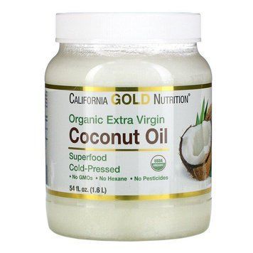 California Gold Nutrition, органічне холоднопрессованное кокосове масло екстра класу, 1,6 л (54 рідин та си. CGN-01267 фото