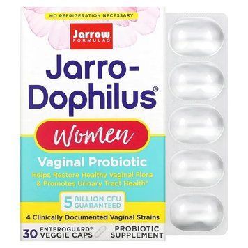 Jarrow Formula, Jarro-Dophilus, вагінальний пробіотик, для жінок, 5 млрд КУО, 30 вегетаріанських капсул JRW-03051 фото