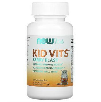NOW Foods, Kid Vits, ягідний вибух, 120 жувальних таблеток NOW-03882 фото