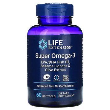 Life Extension, Super Omega-3, риб'ячий жир з ЕПК і ДГК, 60 капсул LEX-19836 фото