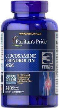 Puritan's Pride, Глюкозамін хондроїтин і МСМ, Double Strength Glucosamine, Chondroitin MSM, 240 капсули PTP-27814 фото
