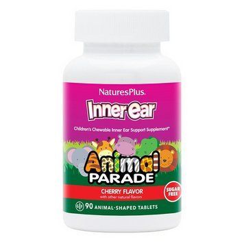 NaturesPlus, Animal Parade, жувальні таблетки для дітей, для здоров&rsquo;я внутрішнього вуха, вишня, 90 таблеток у формі тварин NAP-29949 фото