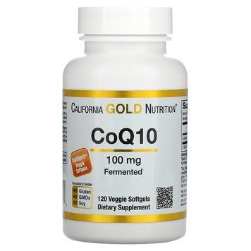 California Gold Nutrition, CoQ10, коензим Q10, 100 мг, 120 рослинних капсул CGN-00944 фото