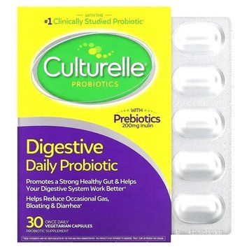 Culturelle, пробіотики, щоденний пробіотик для травлення, 10 мільярдів КУО, 30 вегетаріанських капсул CTL-40009 фото