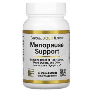 California Gold Nutrition, домішка для підтримки в період менопаузи, 30 рослинних капсул CGN-02061 фото