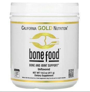 California Gold Nutrition, Bone Food, підтримка кісток, 411 г CGN-02068 фото