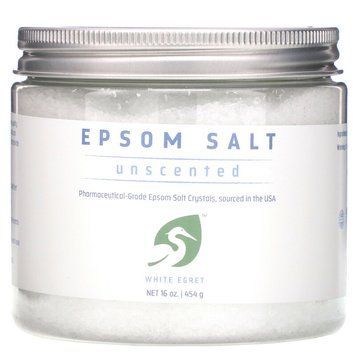White Egret Personal Care, англійська сіль, без запаху, 454 г WHE-02052 фото