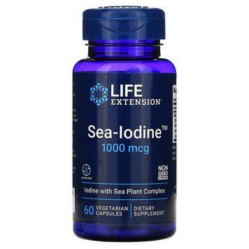 Life Extension, Sea-Iodine, 1000 мкг, 60 вегетаріанських капсул LEX-17406 фото