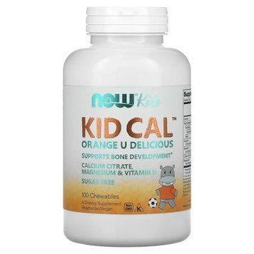 NOW Foods, Kid Cal, добавка з кальцієм для дітей, 100 жувальних таблеток NOW-01233 фото