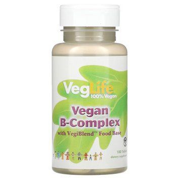 VegLife, веганський комплекс вітамінів групи B, 100 таблеток VGL-74251 фото
