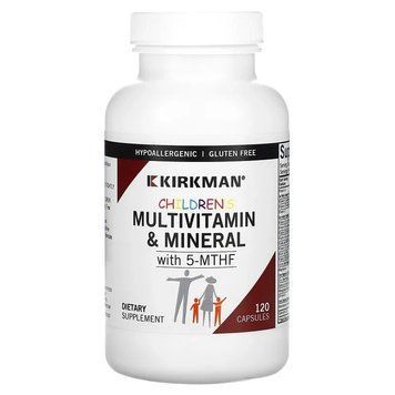 Kirkman Labs, мультивітаміни та мінерали для дітей із 5-МТГФ, 120 капсул KIM-02454 фото
