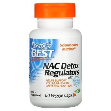 Doctor's Best, N-ацетилцистеїн (NAC) для регуляції процесу детоксикації, 60 капсул DRB-00279 фото