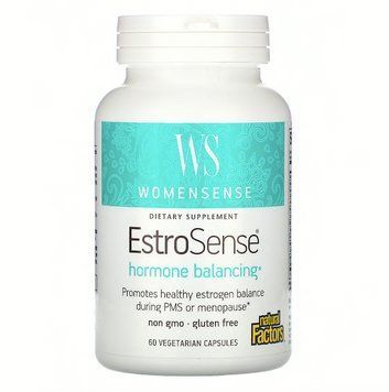Natural Factors, WomenSense, EstroSense, гормональний баланс, 60 вегетаріанських капсул NFS-04955 фото