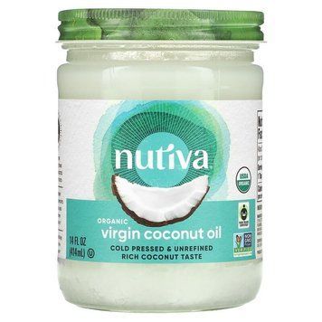 Nutiva, органічна кокосова олія першого пресування, 414 мл NUT-10357 фото