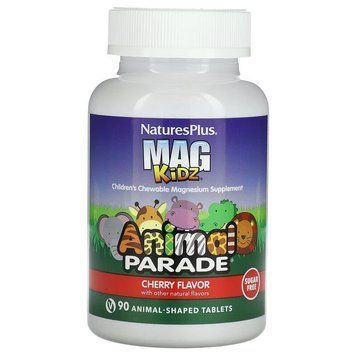 Nature's Plus, Animal Parade, MagKidz, магній для дітей, вишневий смак, 90 таблеток NAP-29942 фото