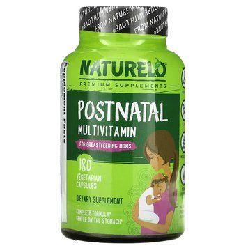 NATURELO, мультивітаміни для мам, що годують грудьми, для післяпологового періоду, 180 вегетаріанських капсул NAU-62837 фото