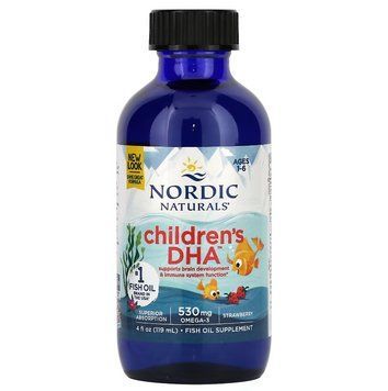Nordic Naturals, ДГК для дітей, віком 1&ndash;6 років, полуниця, 530 мг, 119 мл NOR-56780 фото