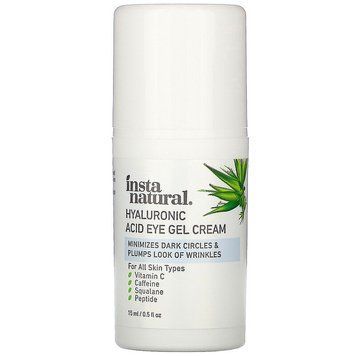 InstaNatural, крем-гель для шкіри навколо очей із гіалуроновою кислотою, 15 мл IST-03067 фото