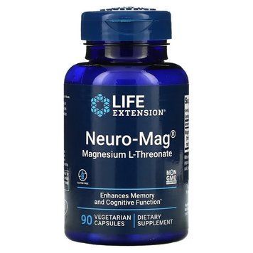 Life Extension, Neuro-Mag, магній L-треонат, 90 вегетаріанських капсул LEX-16039 фото