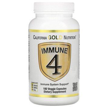 California Gold Nutrition, Immune 4, засіб для зміцнення імунітету, 180 вегетаріанських капсул CGN-01856 фото
