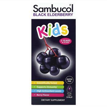 Sambucol, Kids, сироп із чорною бузиною, для дітей від 2 років, ягідний смак, 120 мл SBL-00118 фото