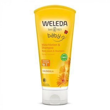 Weleda, екстракт календули, ніжне засіб 2 в 1: шампунь і гель для душу, 200 мл WED-09651 фото