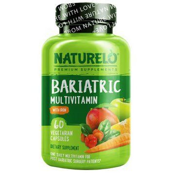 NATURELO, баріатричні мультивітаміни з залізом, 60 вегетаріанських капсул NAU-62855 фото