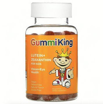 GummiKing, жувальні мармеладки з лютеїном і зеаксантином для дітей, манго, 60 жувальних мармеладок GUM-00106 фото