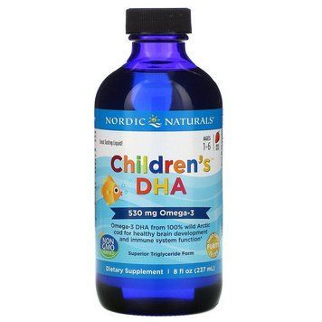 Nordic Naturals, Children's DHA, ДГК для дітей віком від 1 до 6 років, зі смаком полуниці, 237 мл NOR-02723 фото