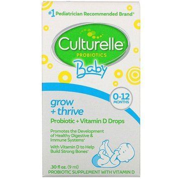 Culturelle, пробіотики + вітамін D у вигляді крапель, для дітей від народження до 12 місяців, 9 мл CTL-40053 фото