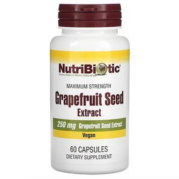 NutriBiotic, екстракт кісточок грейпфрута, 250 мг, 60 капсул NBC-01006 фото