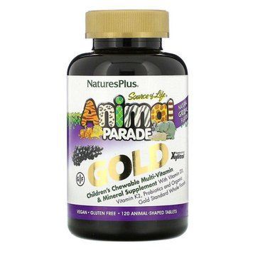 Nature's Plus, Source of Life, Animal Parade Gold, домішка для дітей із мультивітамінами, картоплею, 120 таблеток NAP-29934 фото