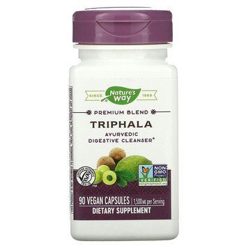 Nature's Way, Triphala, суміш преміальної якості, 500 мг, 90 вегетаріанських капсул NWY-15490 фото