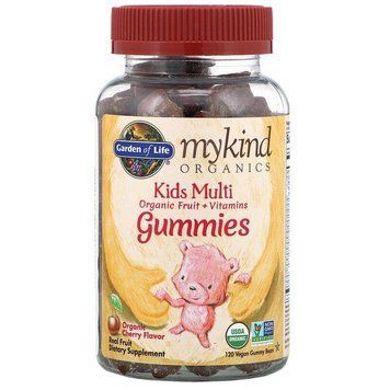 Garden of Life, MyKind Organics, дитячий мультивітамін зі смаком вишні, 120 жувальних цукерок у формі ведмедиків GOL-12075 фото