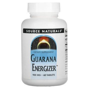 Source Naturals, Guarana Energizer, Гуарана, 900 мг, 60 таблеток SNS-01819 фото