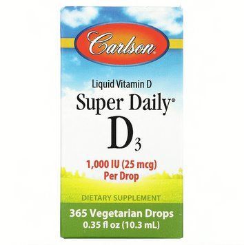 Carlson Labs, Super Daily, вітамін D3 1000 МО, 10,3 мл (0,35 рідк. унції) CAR-01270 фото