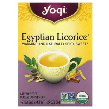 Yogi Tea, Egyptian Licorice (Егіпетська локриця), без кофеїну, 16 чайних пакетиків, 36 г YGT-41516 фото