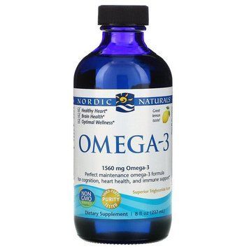 Nordic Naturals, омега-3, лимон, 1560 мг, 237 мл NOR-02763 фото